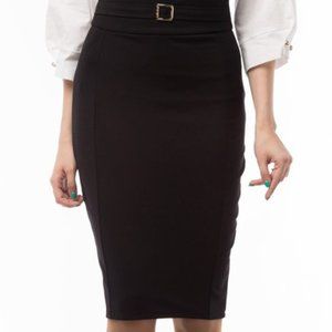 Seduction belted high waist strength pencil skirt